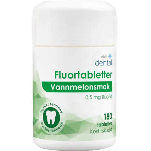 Vidi Dental Fluortabletter 0,5 mg Vannmelon 180 stk