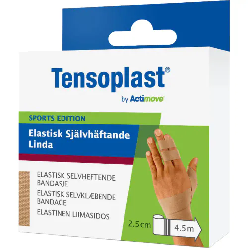 Tensoplast 2,5 cm x 4,5 m Bandasjetape 1 stk