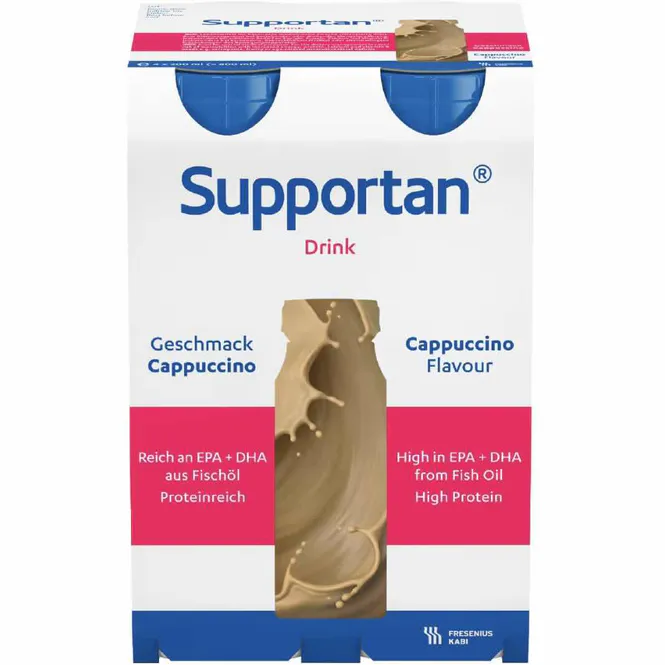 Hovedbilde Supportan Drink Næringsdrikk Cappuccino 4x200 ml