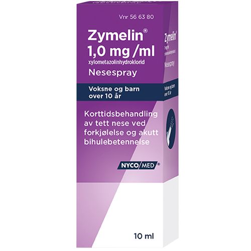 Zymelin 1 mg/ml Nesespray Voksne 10 ml