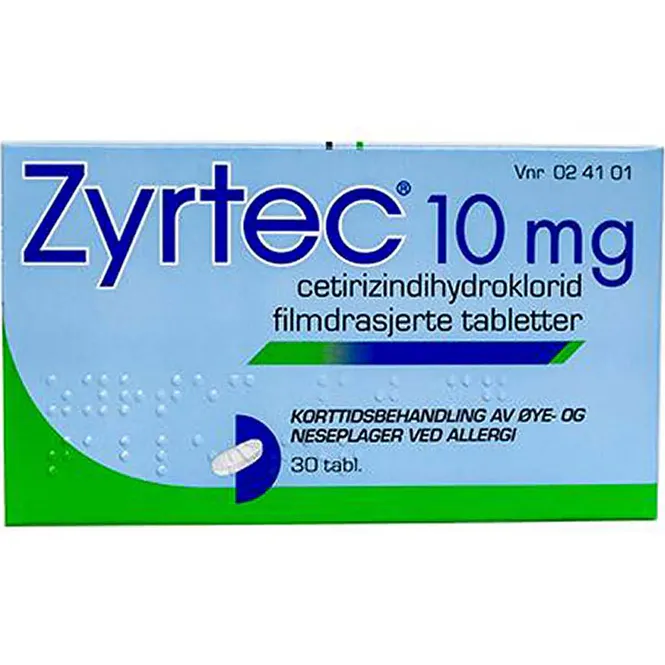 Hovedbilde Zyrtec 10 mg tabletter 30 stk