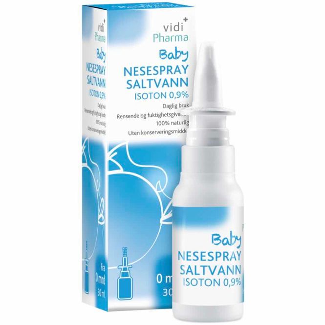Hovedbilde Vidi Pharma Baby Nesespray Saltvann Isoton 0,9% 30 ml