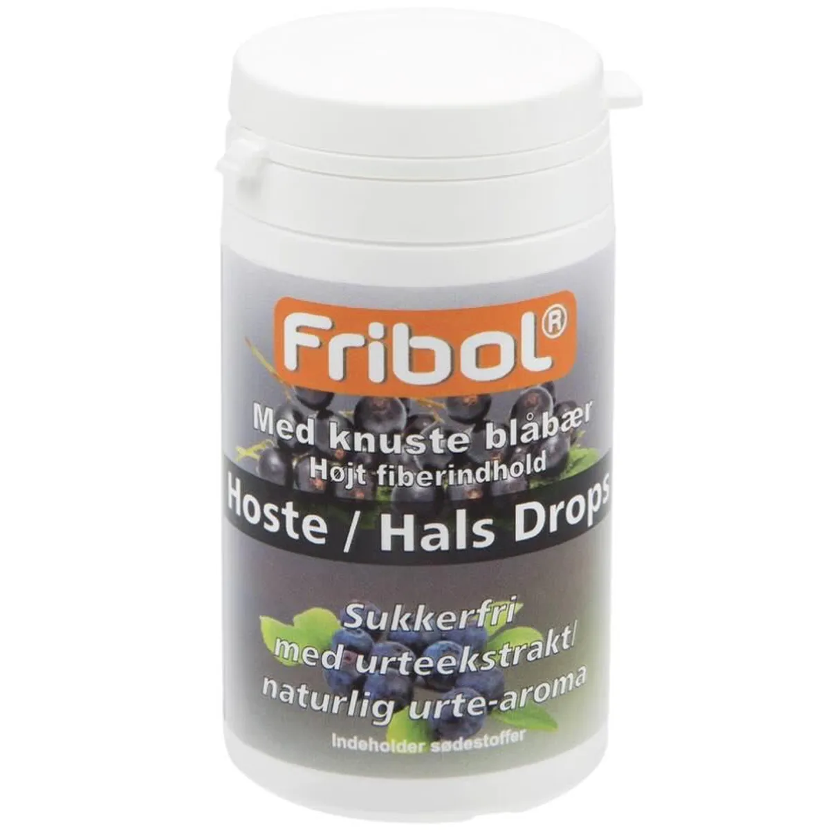 Fribol Sukkerfri Hoste/Hals Drops Blåbær 60 g
