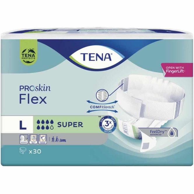 Hovedbilde Tena Flex Super Beltebleie L 30 stk