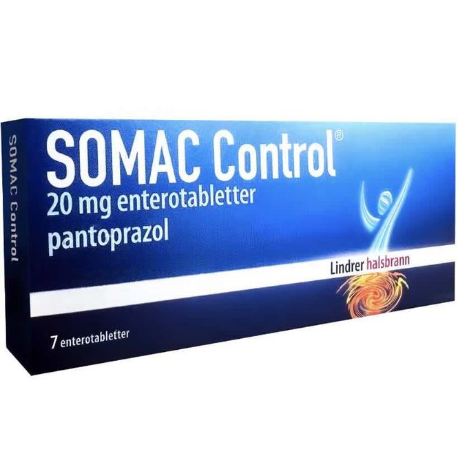 Hovedbilde Somac Control 20 mg Enterotabletter 7 stk