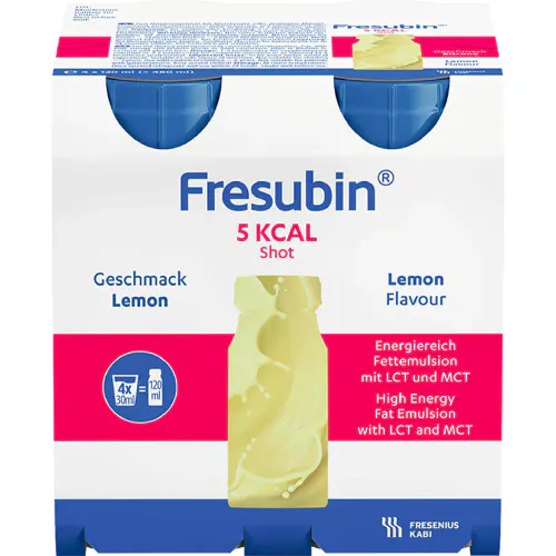 Fresubin 5 kcal Shot Fettemulsjon Sitron 4 x 120 ml