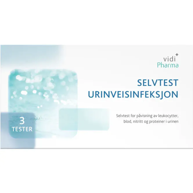Hovedbilde Vidi Pharma Selvtest Urinveisinfeksjon 3 stk
