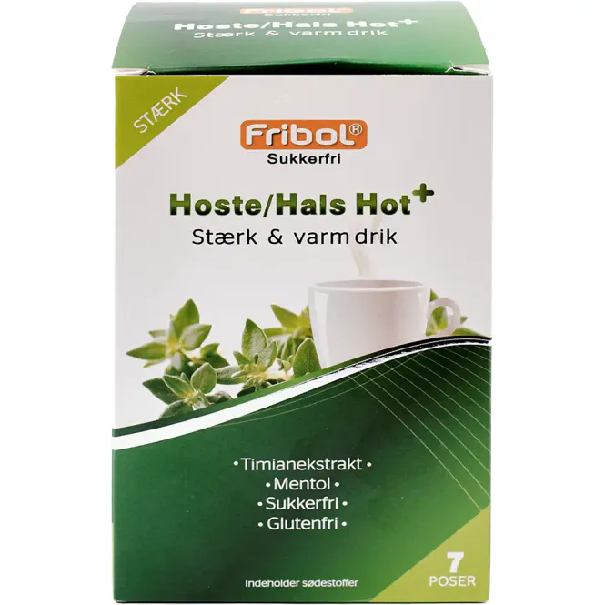 Hovedbilde Fribol Varmdrikk Hoste/Hals Hot+ 7 x 6 g