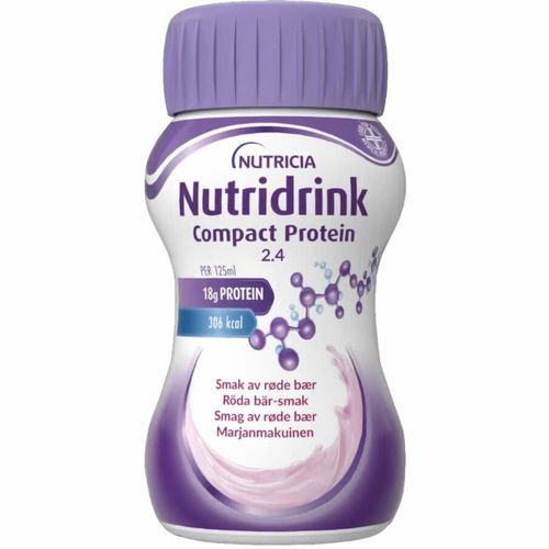 Nutridrink Compact Protein Næringsdrikk Røde Bær 4x125 ml