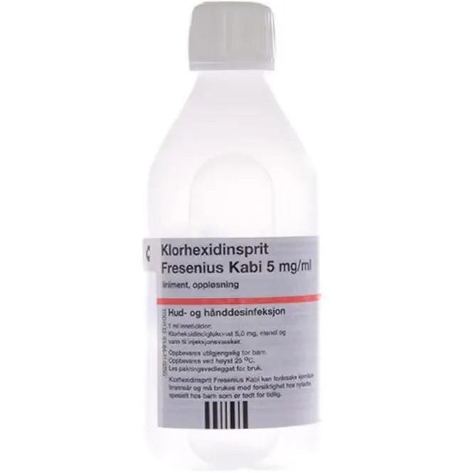 Hovedbilde Klorhexidinsprit Liniment 5mg/ml 250 ml