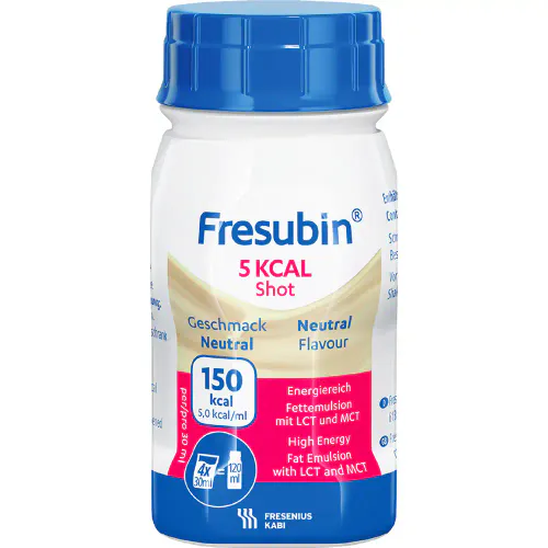 Fresubin 5 kcal Shot Fettemulsjon Nøytral 4 x 120 ml
