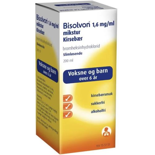 Bisolvon Mikstur 1,6 mg/ml Kirsebær 200 ml