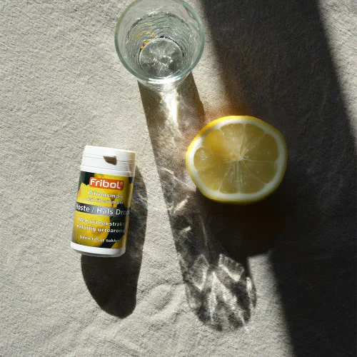 Fribol Sukkerfri Hoste/Hals Drops Sitron 60 g