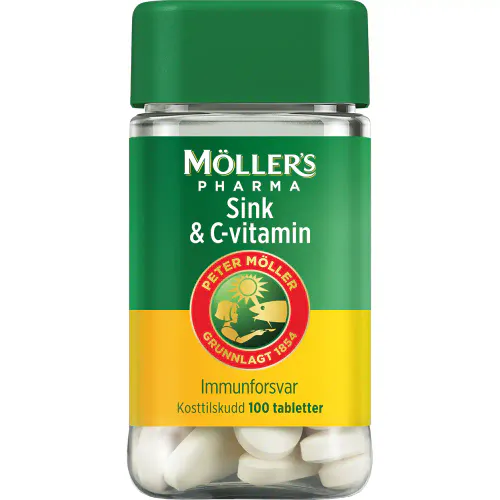 Møllers Pharma Sink & Vitamin-C Tabletter 100 stk