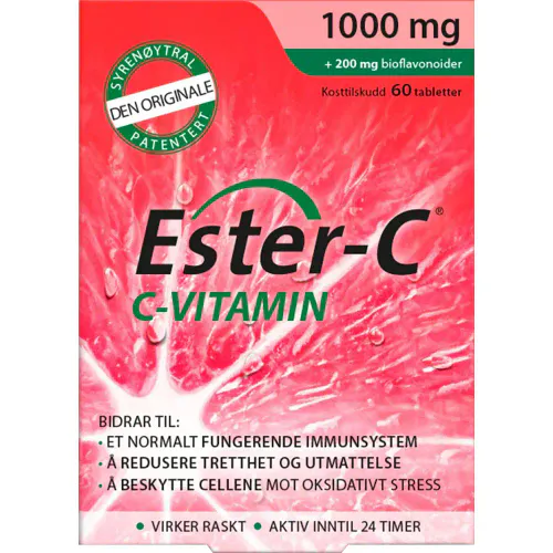 Ester C-Vitamin 1000 mg Tabletter 60 stk