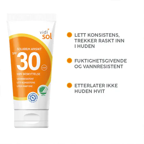 Vidi Solkrem Ansikt SPF30 50 ml