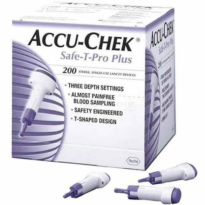 Hovedbilde Accu-Chek Safe T-Pro Lansett 200 stk
