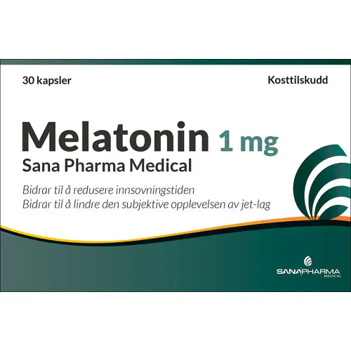 Melatonin 1 mg Kapsler 30 stk