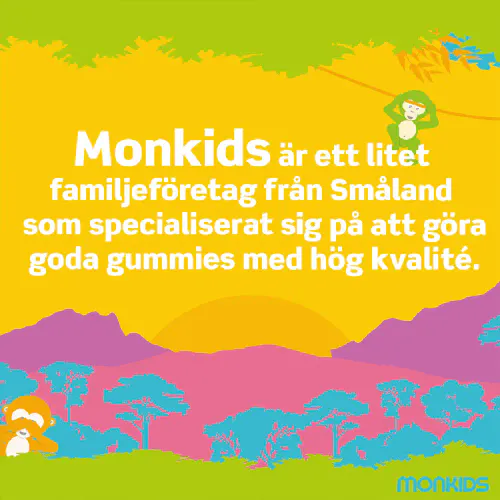 Monkids Multivitamin Barn Appelsin 60 stk